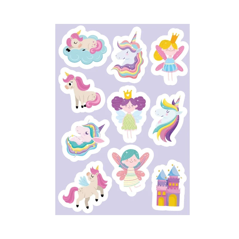 Sassi Stickers and Activities Book Unicorns featuring magical unicorns, colouring pages, puzzles and 60 colourful stickers