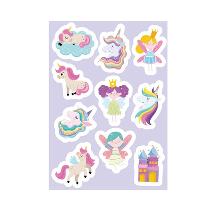 Sassi Stickers and Activities Book Unicorns featuring magical unicorns, colouring pages, puzzles and 60 colourful stickers