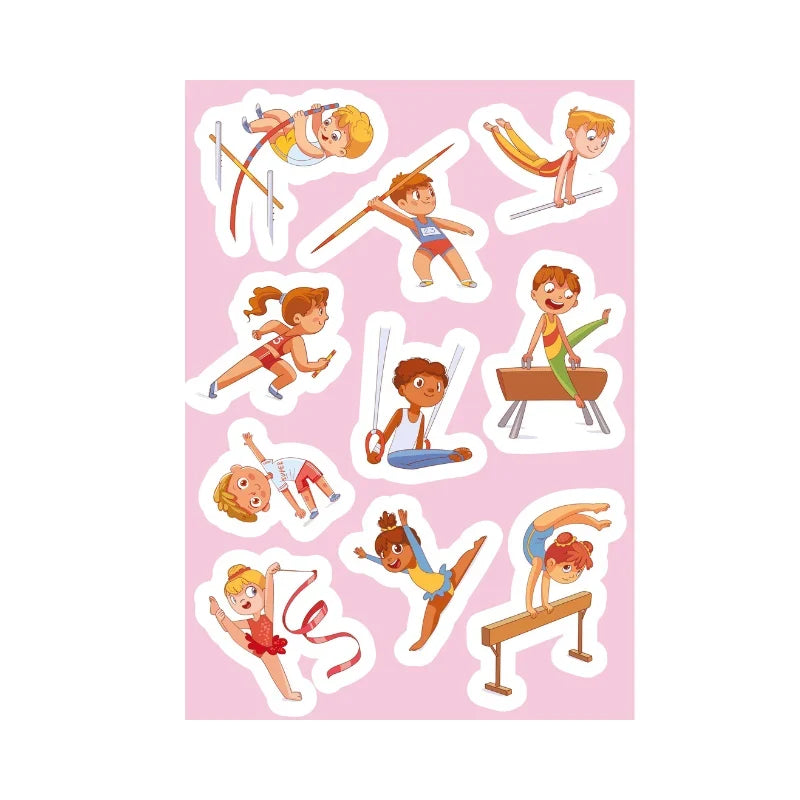 Sassi Stickers & Activities Book Sports featuring 24 activity pages with sports-themed colouring, puzzles, games and 60 colourful stickers
