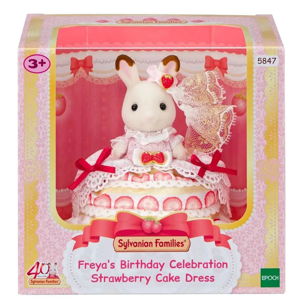 Sylvanian Families - Freya's Birthday - Strawberry Cake Dress
