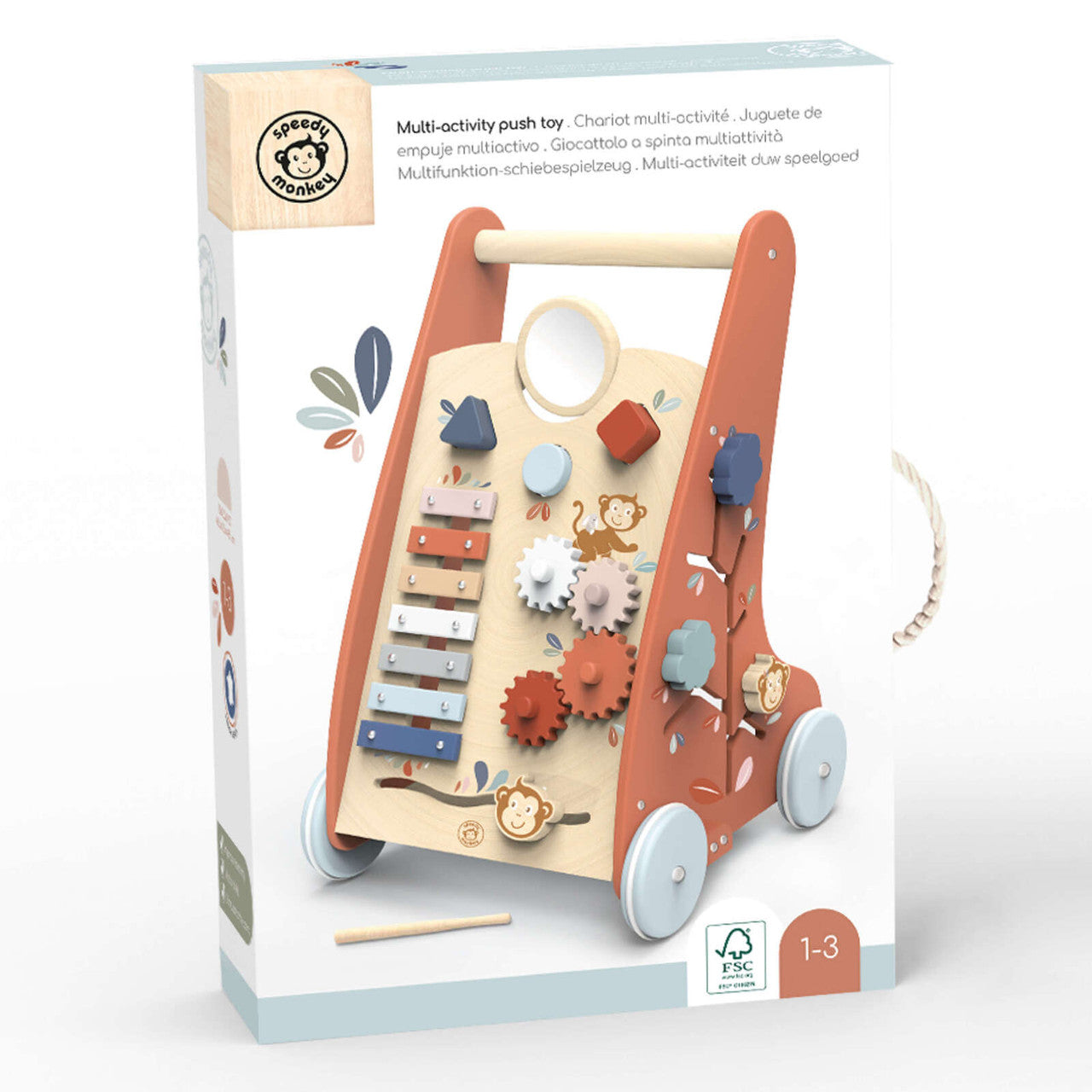Speedy Monkey - Multi Activity Push Toy - Activity Walker