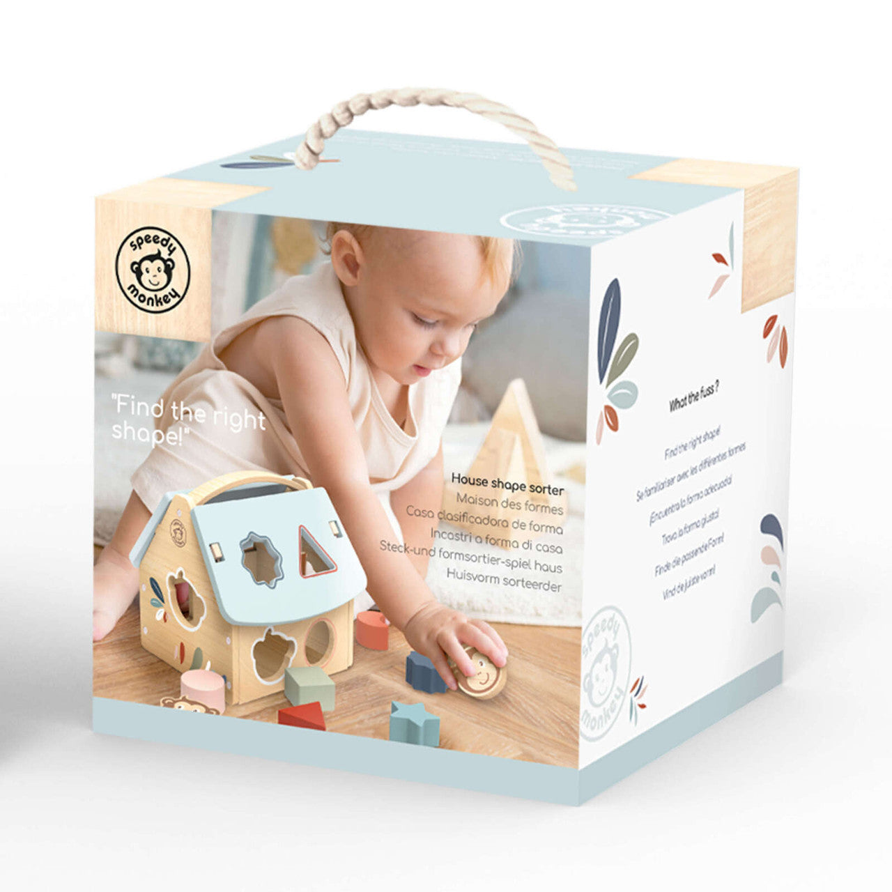 Speedy Monkey - House Shape Sorter with 8 blocks