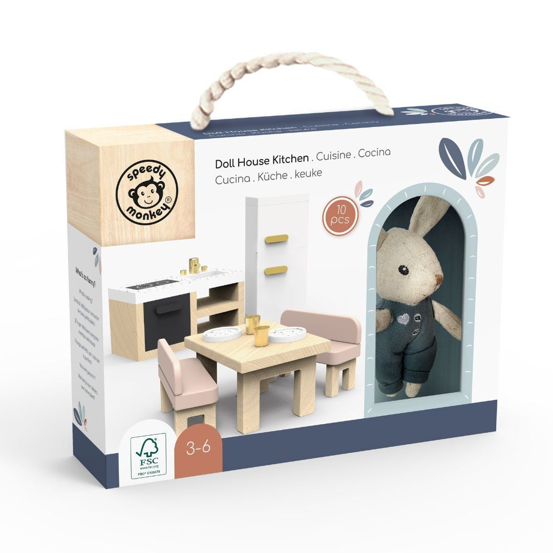 Speedy Monkey - Doll House Kitchen with Father Bunny