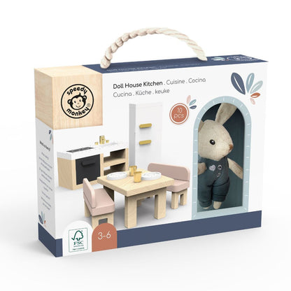 Speedy Monkey - Doll House Kitchen with Father Bunny