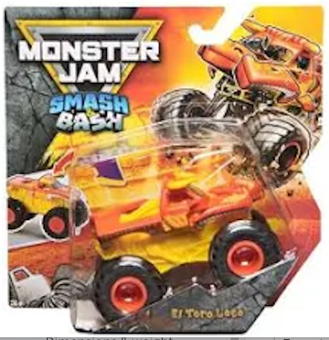 Monster Jam 1:64 SMASH & BASH Monster Trucks (Series 01) El Toro Loco