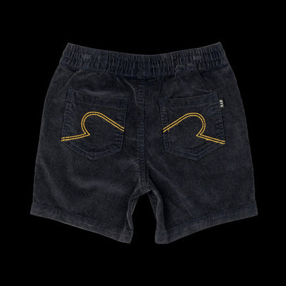 Navy Washed Cord Shorts