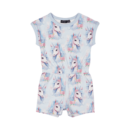 Rock Your Baby - Blue Unicorn Romper