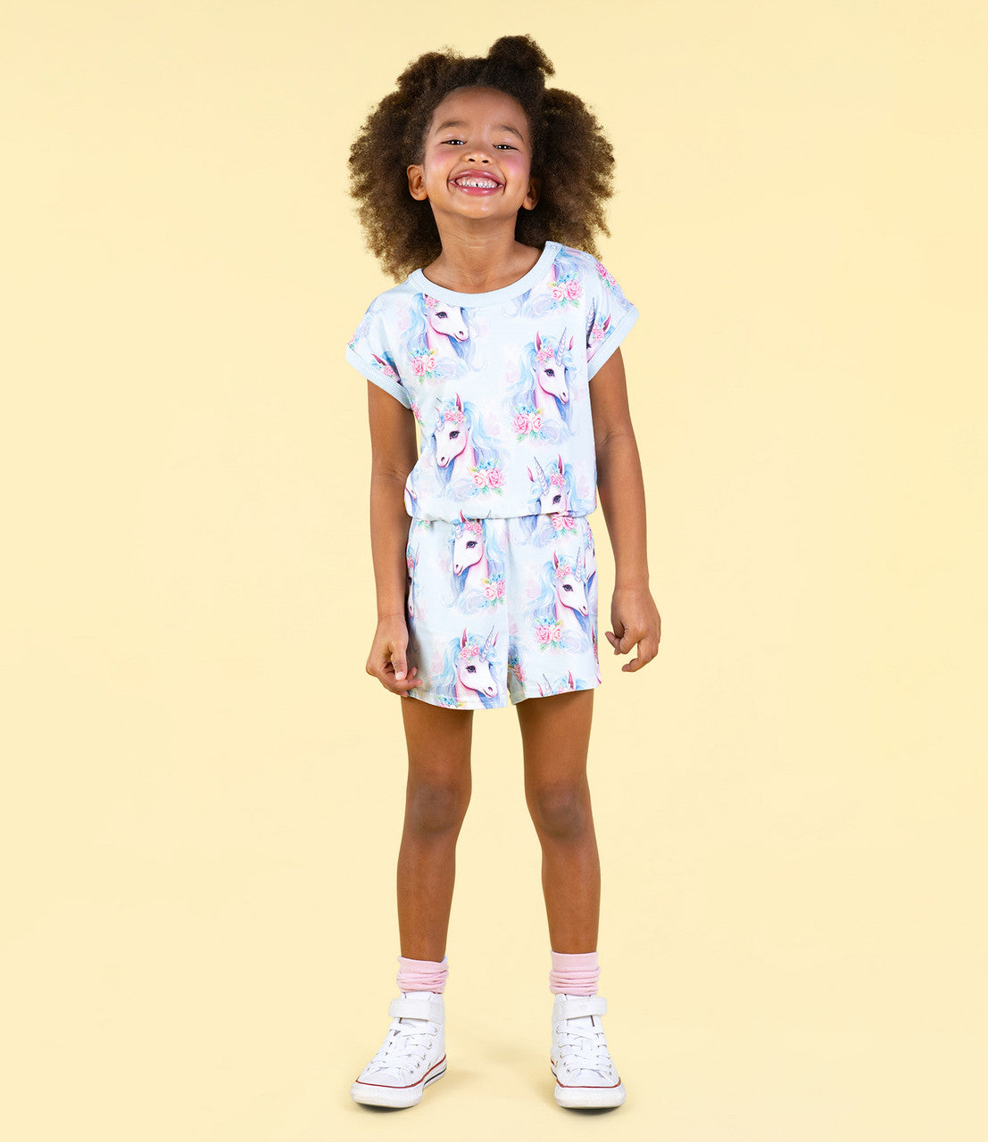 Rock Your Baby - Blue Unicorn Romper
