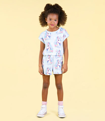 Rock Your Baby - Blue Unicorn Romper
