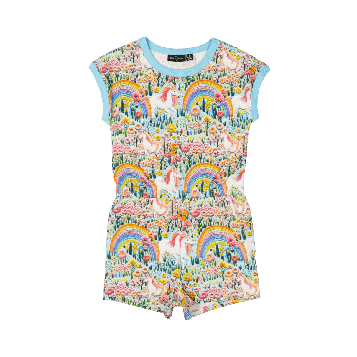 Rock Your Baby - Embroidered Unicorns Romper