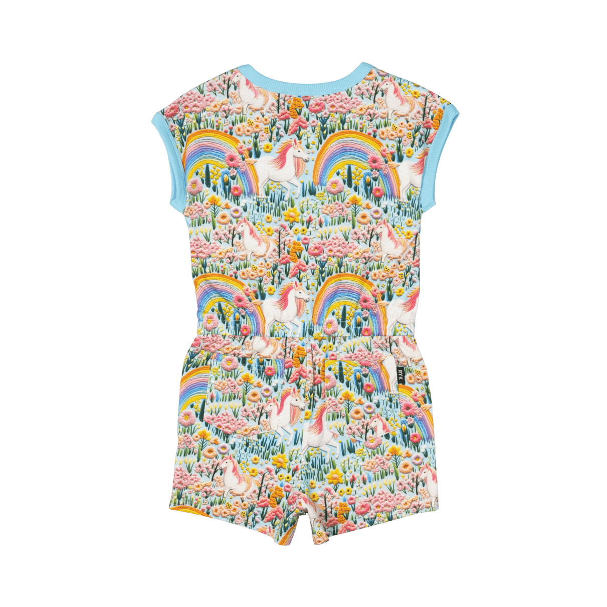 Rock Your Baby - Embroidered Unicorns Romper