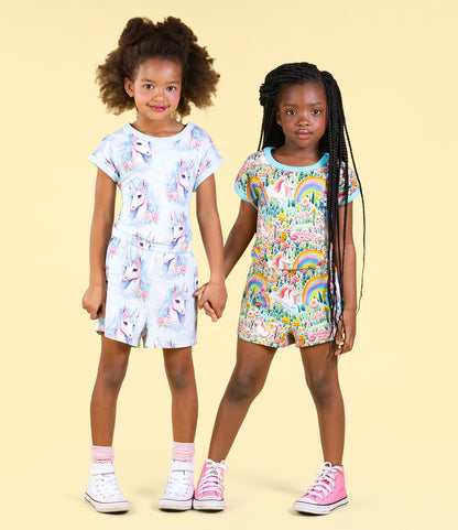 Rock Your Baby - Embroidered Unicorns Romper