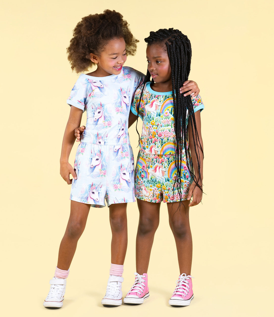 Rock Your Baby - Embroidered Unicorns Romper