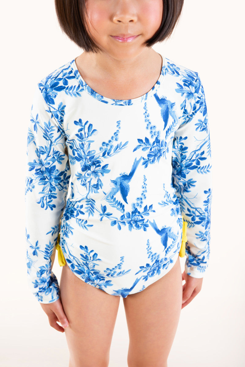 Rock Your Baby - Summer Toile One Piece Swimsuit (size 2-7)