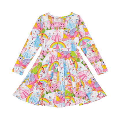 Rock Your Baby - Castles In the Air Long Sleeve Waisted Dress
