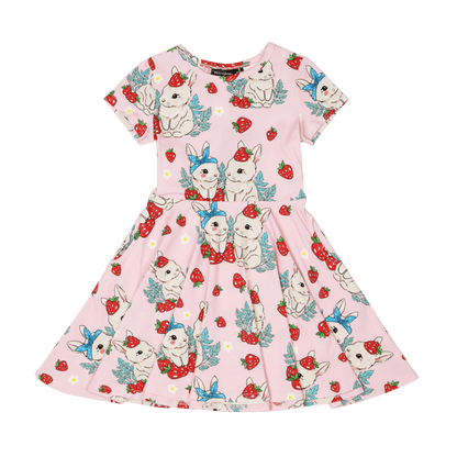 Rock Your Baby - Berry Bunny Waisted Dress