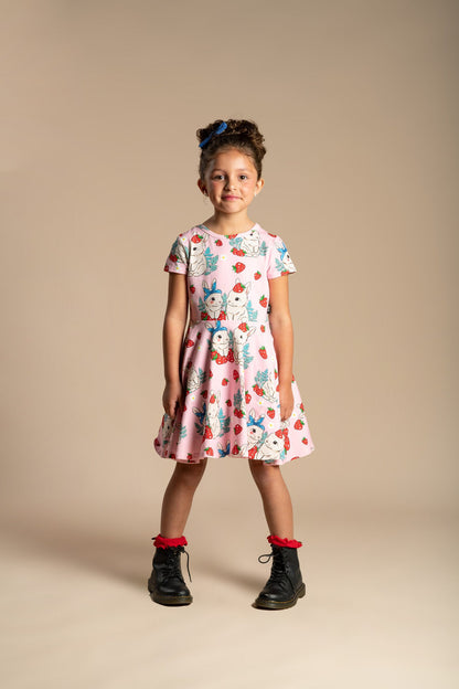 Rock Your Baby - Berry Bunny Waisted Dress