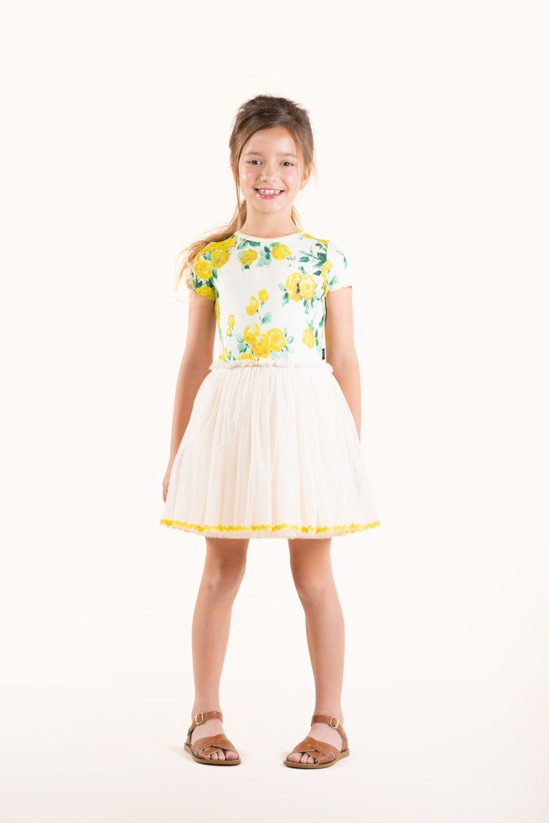 Rock Your Baby - Yellow Roses Circus Dress (size 2-7)