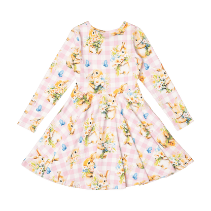 Rock Your Baby - Bunny Bouquet Waisted Dress (sizes 8-12)