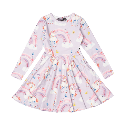 Rock Your Baby - Dreamscapes Long Sleeve Waisted Dress (sizes 2-7)