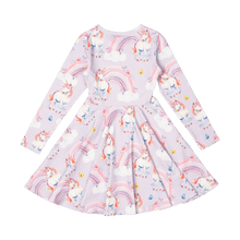 Rock Your Baby - Dreamscapes Long Sleeve Waisted Dress (sizes 2-7)