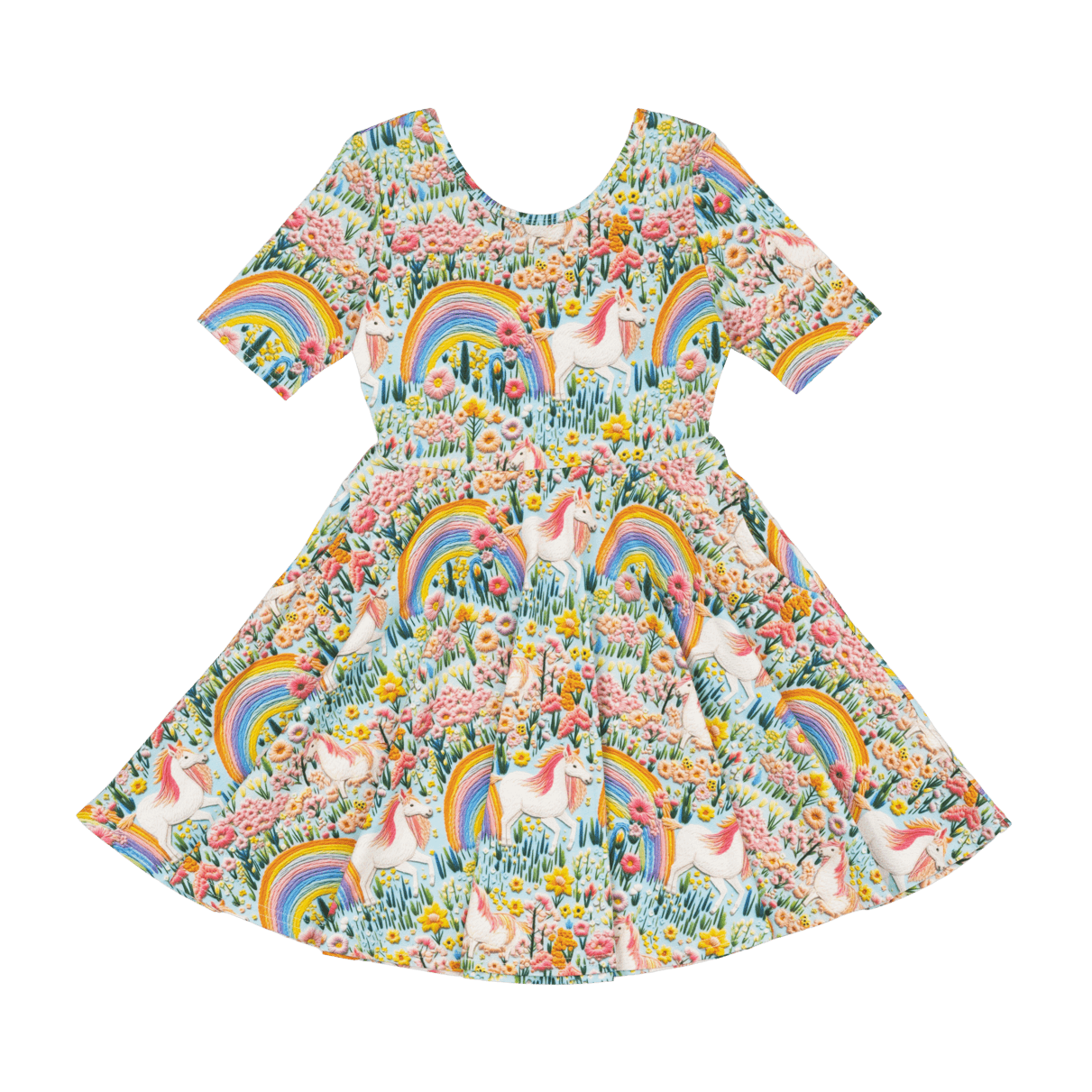 Rock Your Baby - Embroidered Unicorns Mabel Dress
