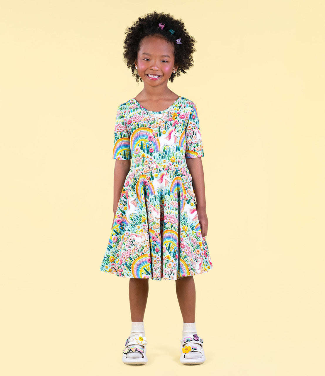 Rock Your Baby - Embroidered Unicorns Mabel Dress