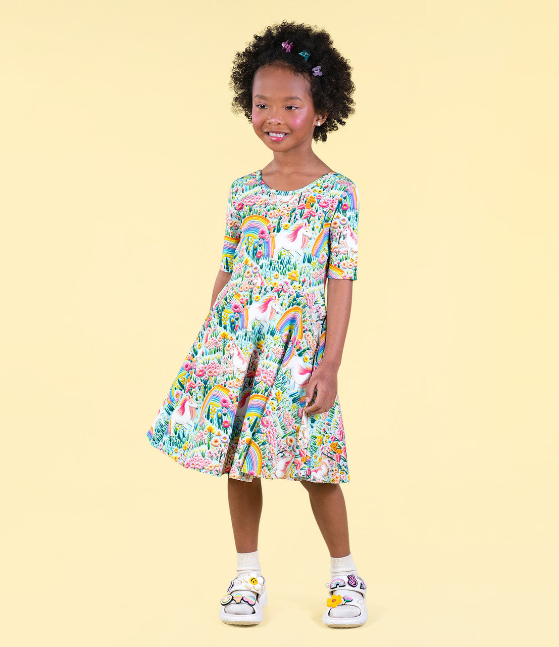 Rock Your Baby - Embroidered Unicorns Mabel Dress