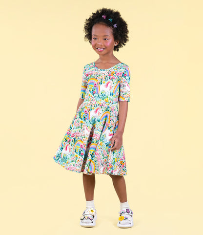 Rock Your Baby - Embroidered Unicorns Mabel Dress