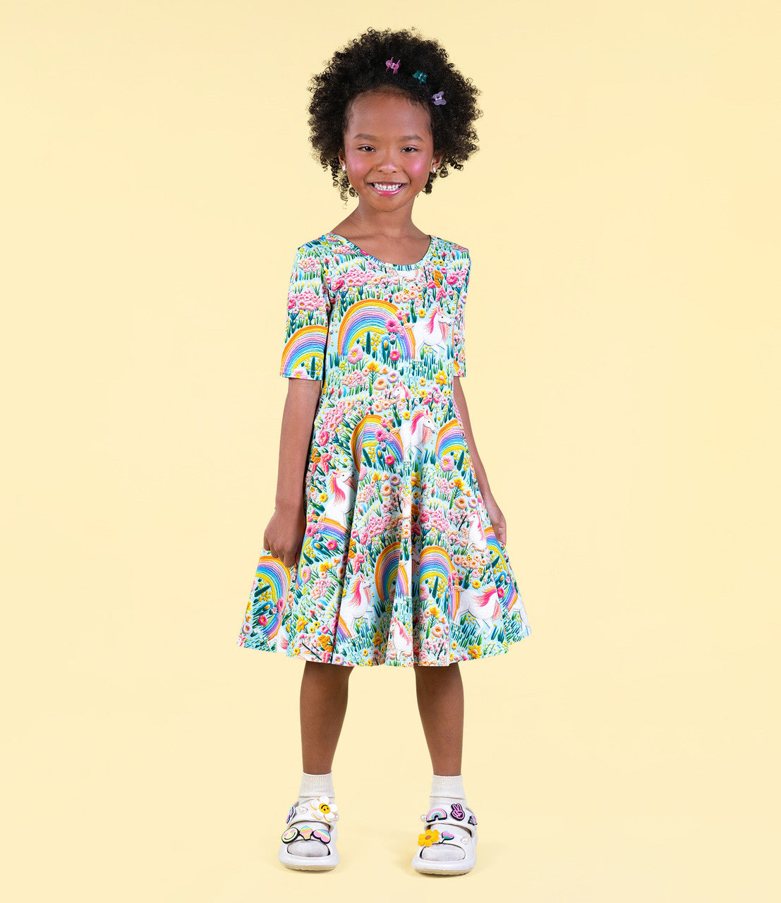 Rock Your Baby - Embroidered Unicorns Mabel Dress