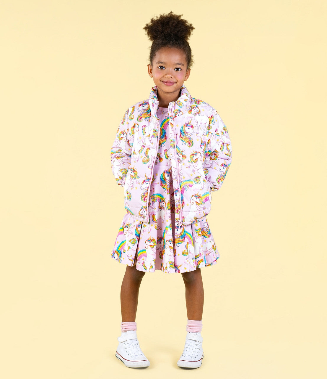 Rock Your Baby - Unicorn Rainbow Waisted Dress