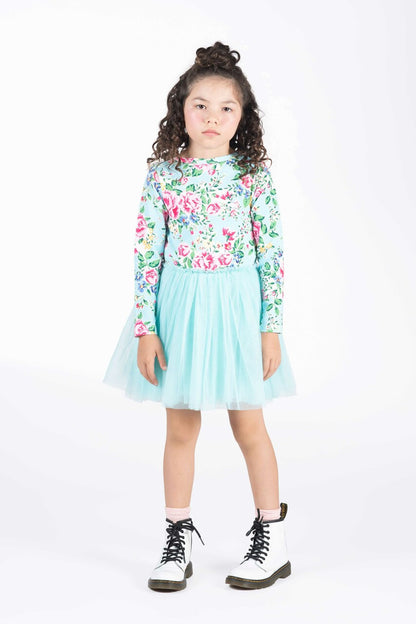 Rock Your Baby - Blue Garden Circus Dress (sizes 2-7)