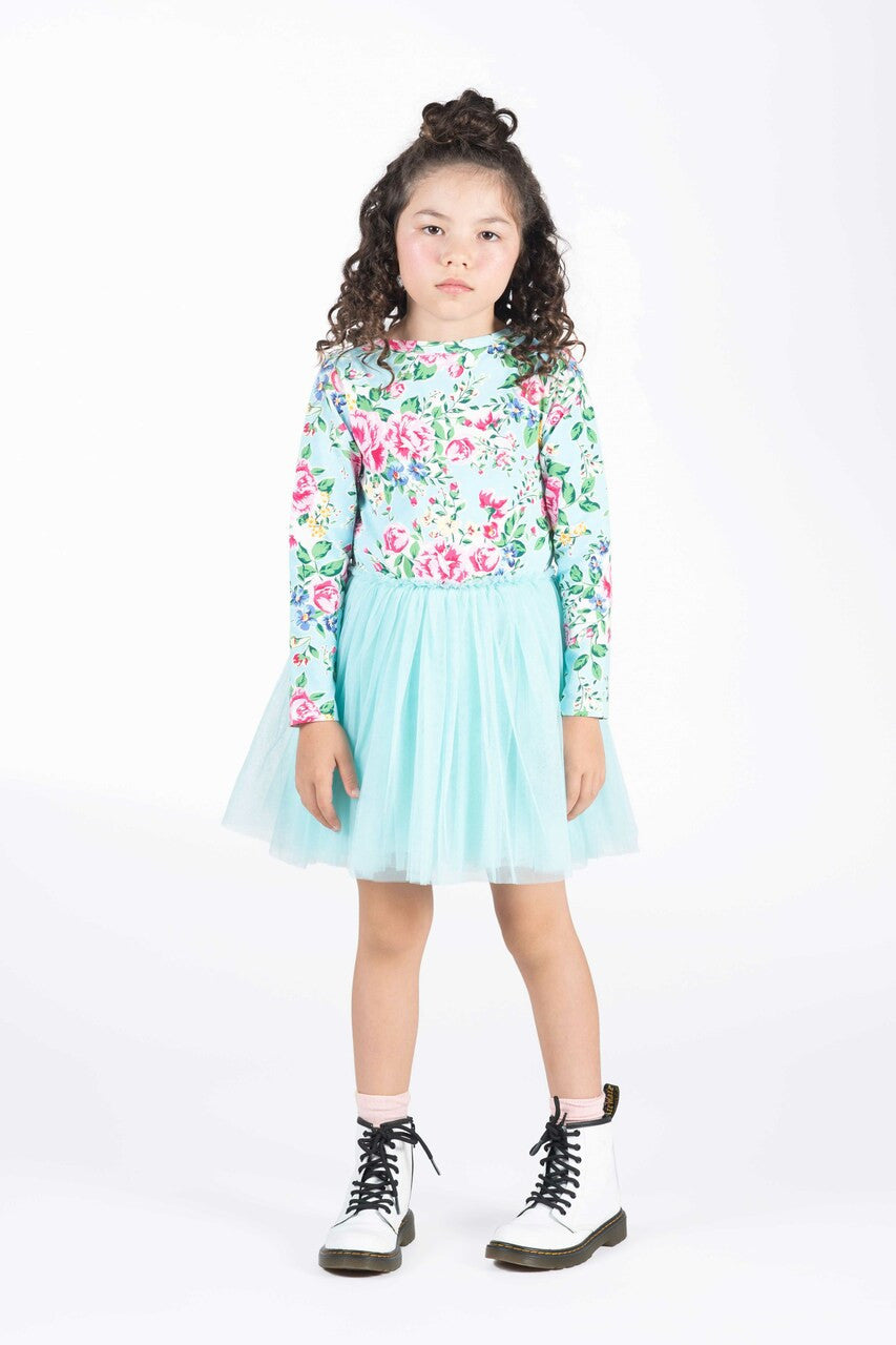 Rock Your Baby - Blue Garden Circus Dress (sizes 8-10)