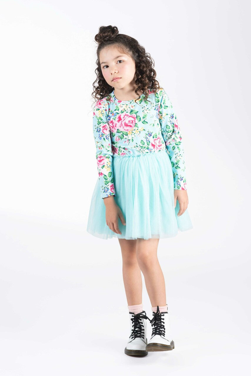 Rock Your Baby - Blue Garden Circus Dress (sizes 8-10)