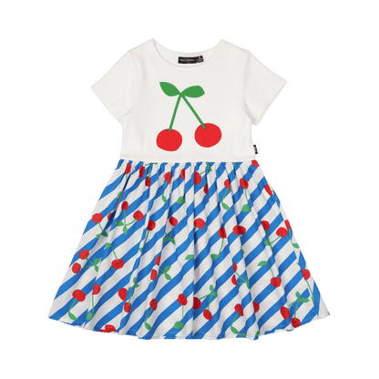 Rock Your Baby - Cherry Stripes T-Shirt Dress