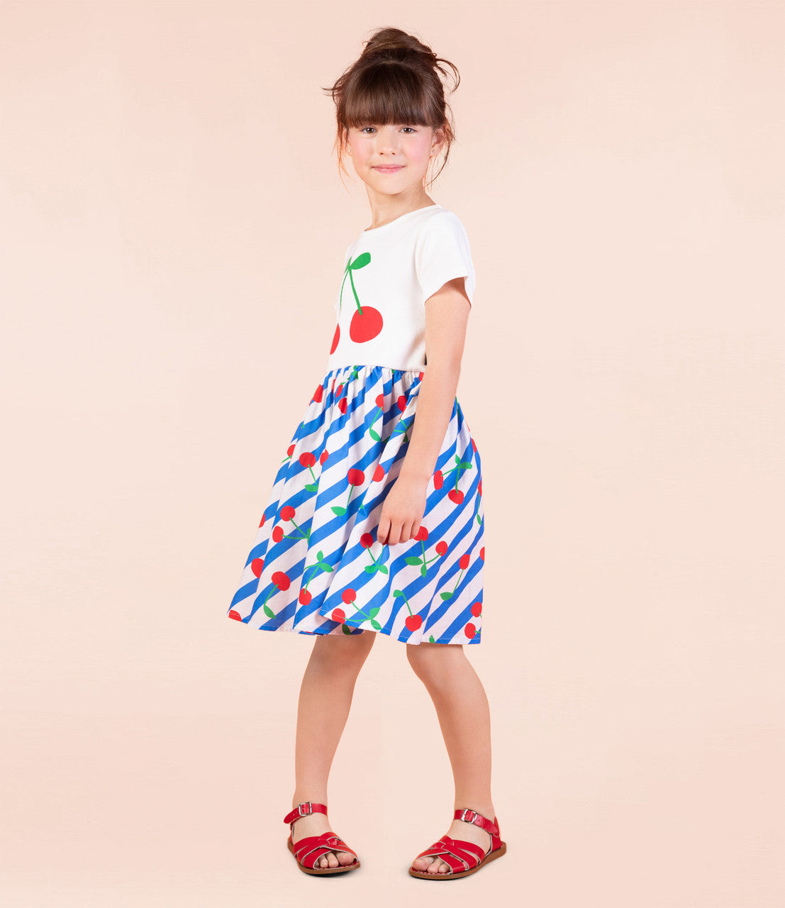 Rock Your Baby - Cherry Stripes T-Shirt Dress