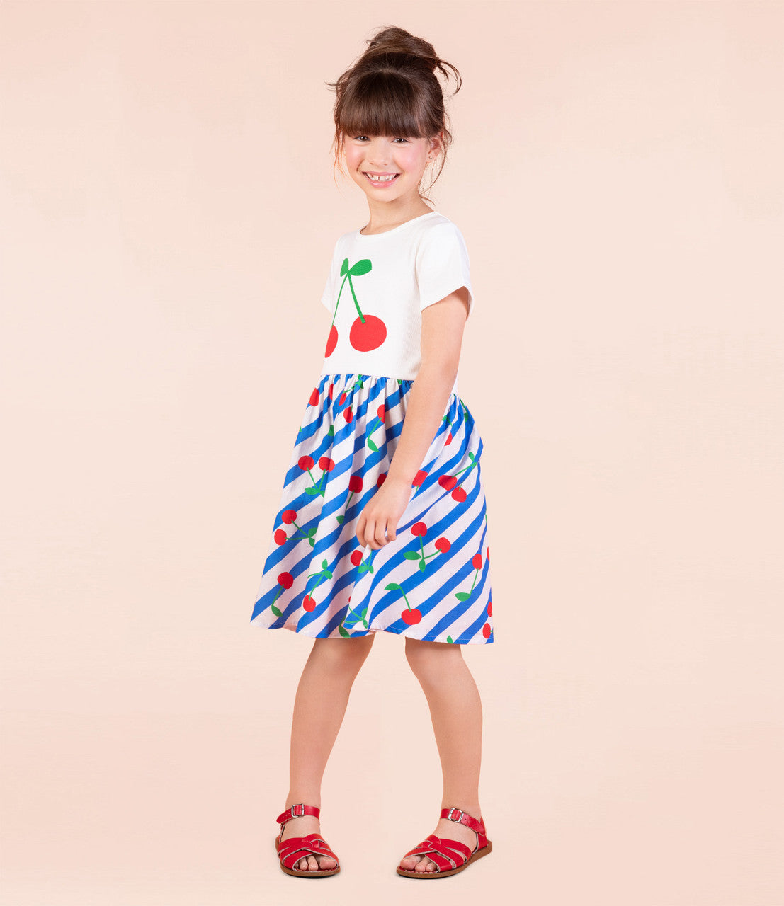 Rock Your Baby - Cherry Stripes T-Shirt Dress