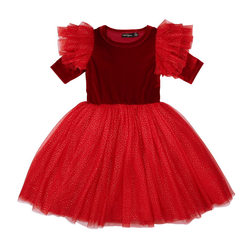 Rock Your Baby - Red Velvet Sparkle Party Dress