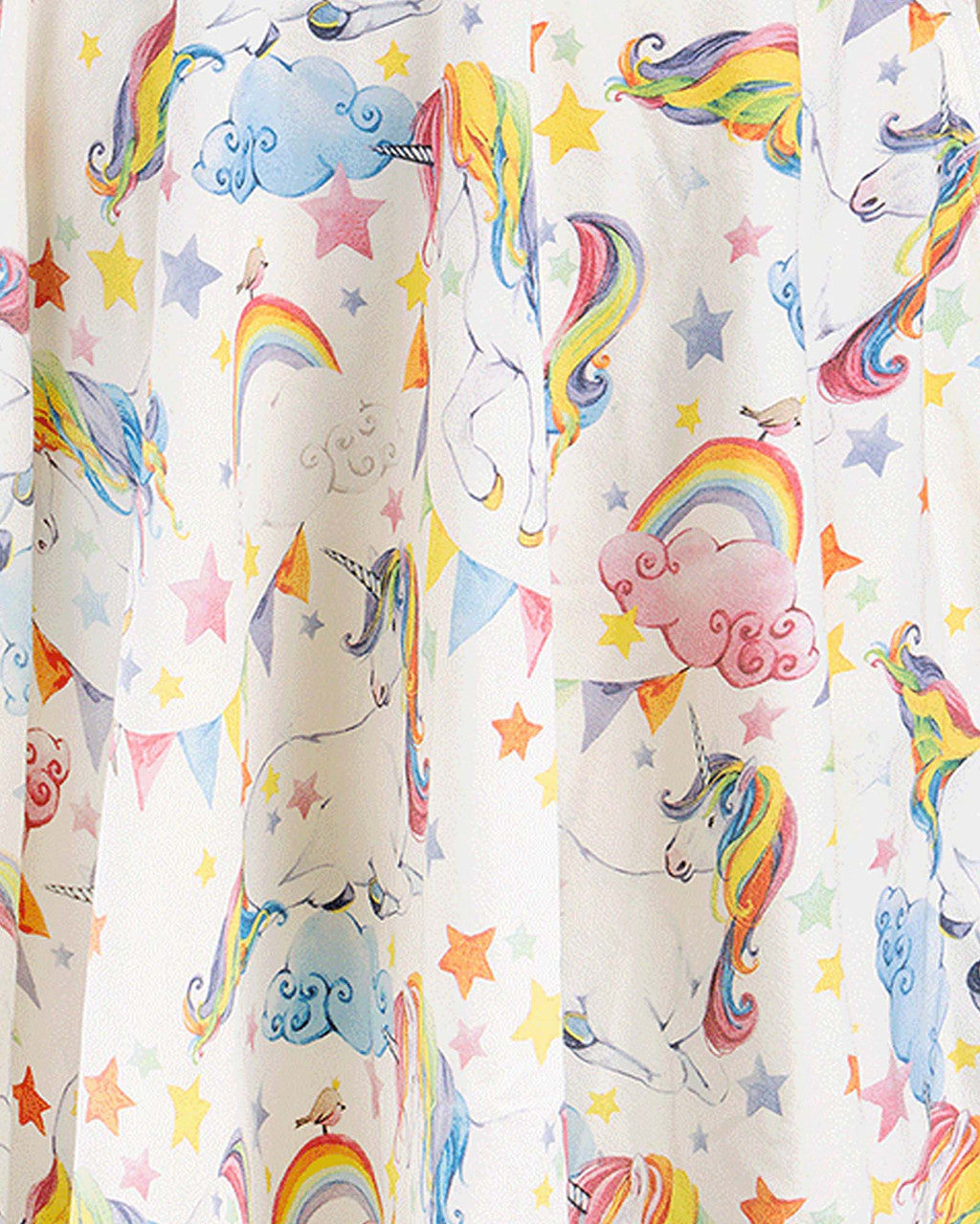 Rock Your Baby - Unicorn Flags Long Sleeve Waisted Dress
