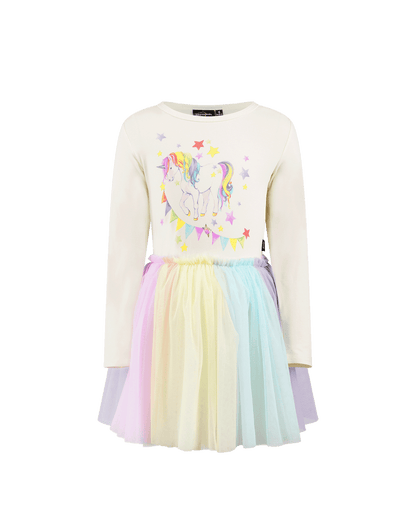 Rock Your Baby - Unicorn Flags Long Sleeve CIRCUS Dress