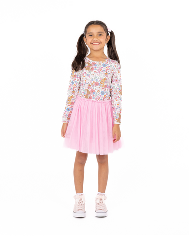 Rock Your Baby - Ditsy Bunny Long Sleeve CIRCUS Dress