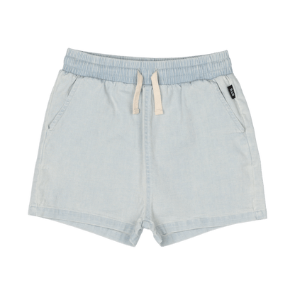 Light Blue Chambray Shorts