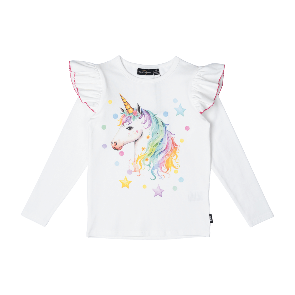 Rock Your Baby - Unicorn Long Sleeve T-Shirt (sizes 8-12)