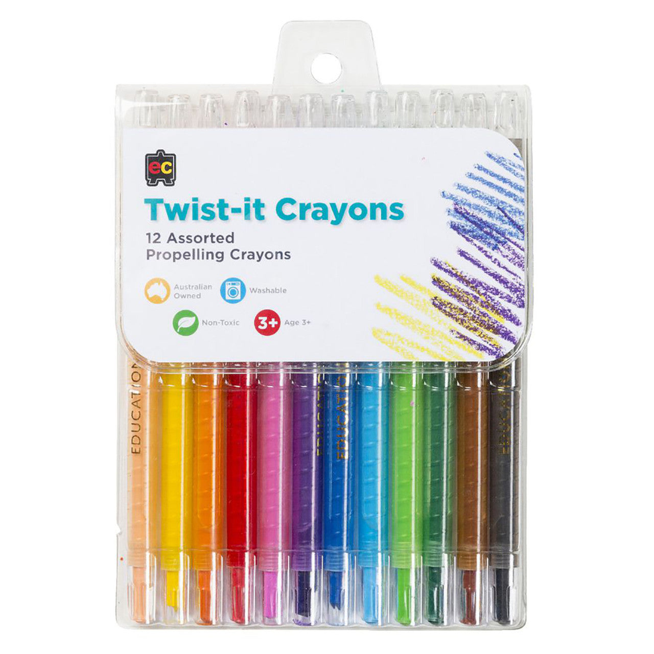 Educational Colours - Twist-It Crayons Pk 12