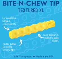 ARK Therapeutic -  Z-Vibe® - Bite-n-Chew Tip XL - Thinner/Textured (Yellow)