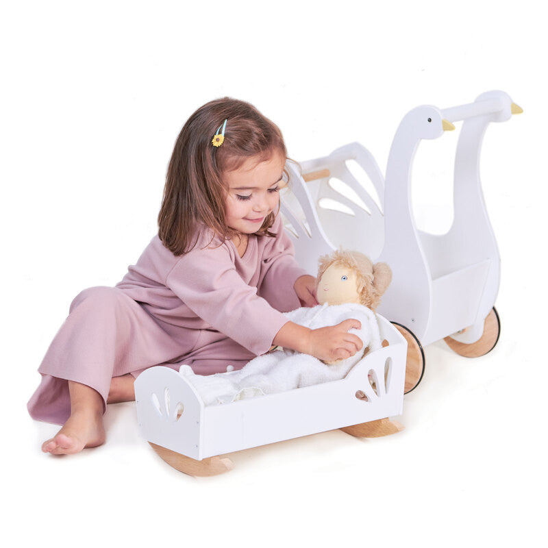 Tender Leaf Toys - Sweet Swan Dolly Bed