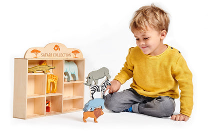 Tender Leaf Toys - Safari Animals with Display Shelf