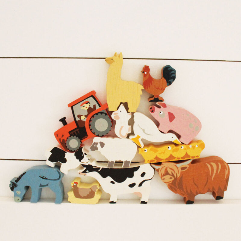 Tender Leaf Toys - Farmyard Animals with Display Shelf