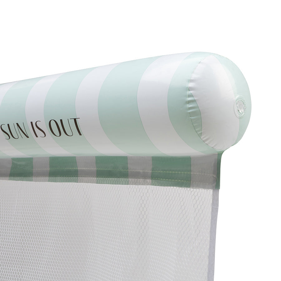 Swim Essentials - Inflatable Hammock - Resort Stripe | Green Water