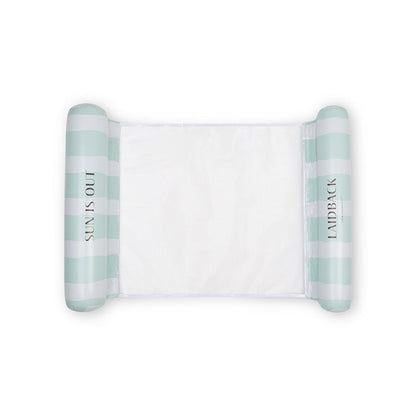 Swim Essentials - Inflatable Hammock - Resort Stripe | Green Water